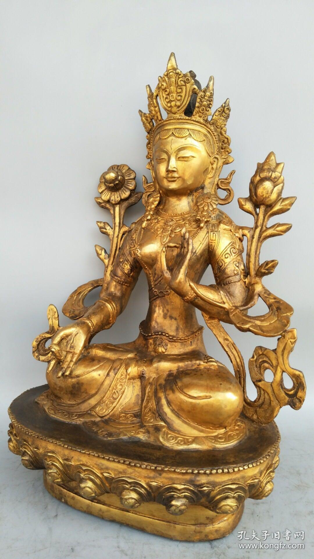 鎏金佛像七眼度母尺寸如图重约8160克