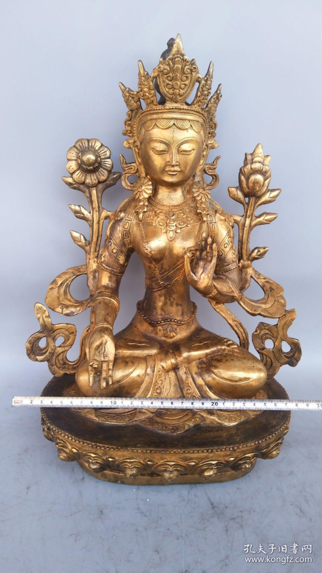鎏金佛像七眼度母尺寸如图重约8160克