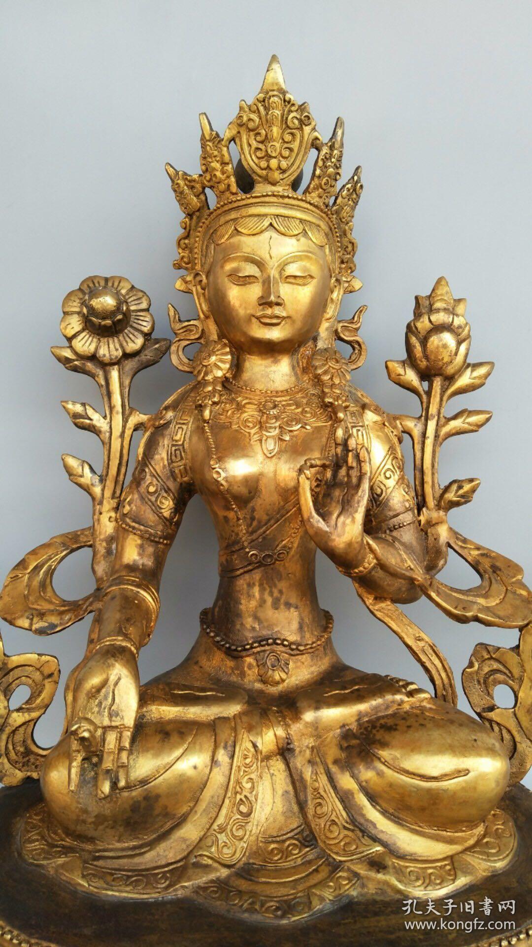 鎏金佛像七眼度母尺寸如图重约8160克