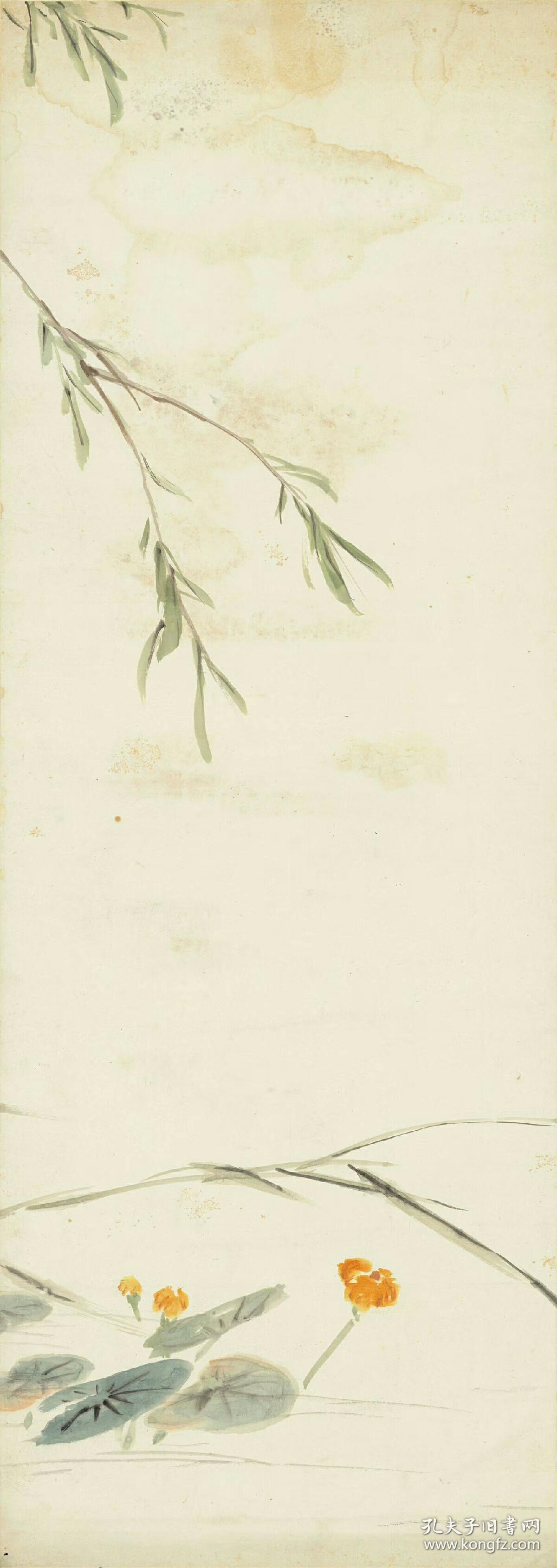 王雪涛鸳鸯柳芙蓉通景八条屏尺寸705199厘米共8条宣纸水墨原色微喷印