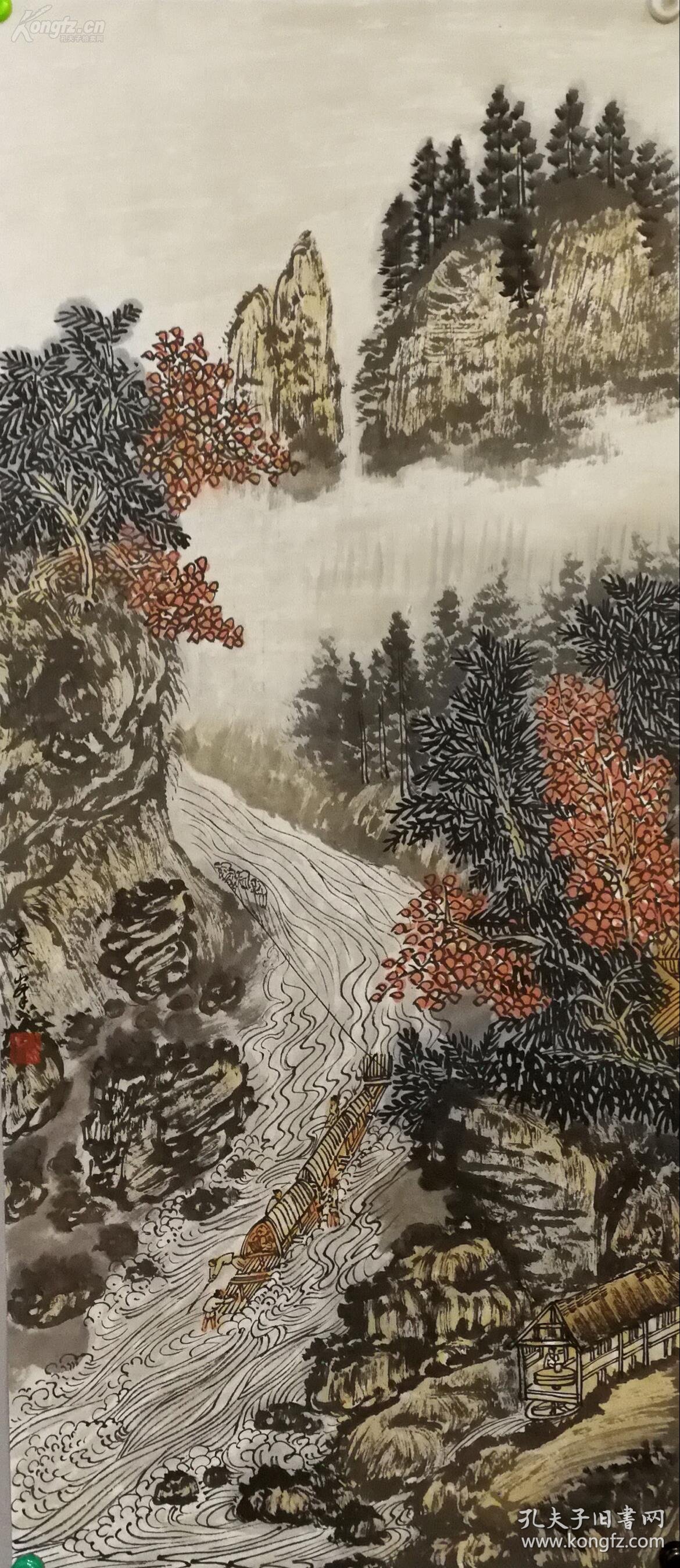 四川山水画家吴一峰 山水画中国画一山水巴蜀山水画图片画家吴一峰