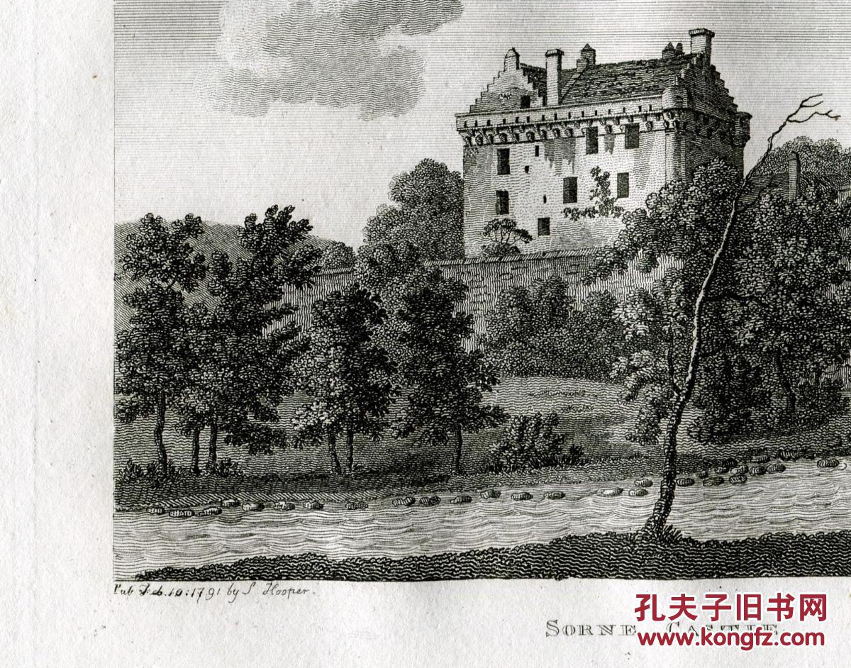 1791年铜版画《索恩城堡》26.5×19厘米