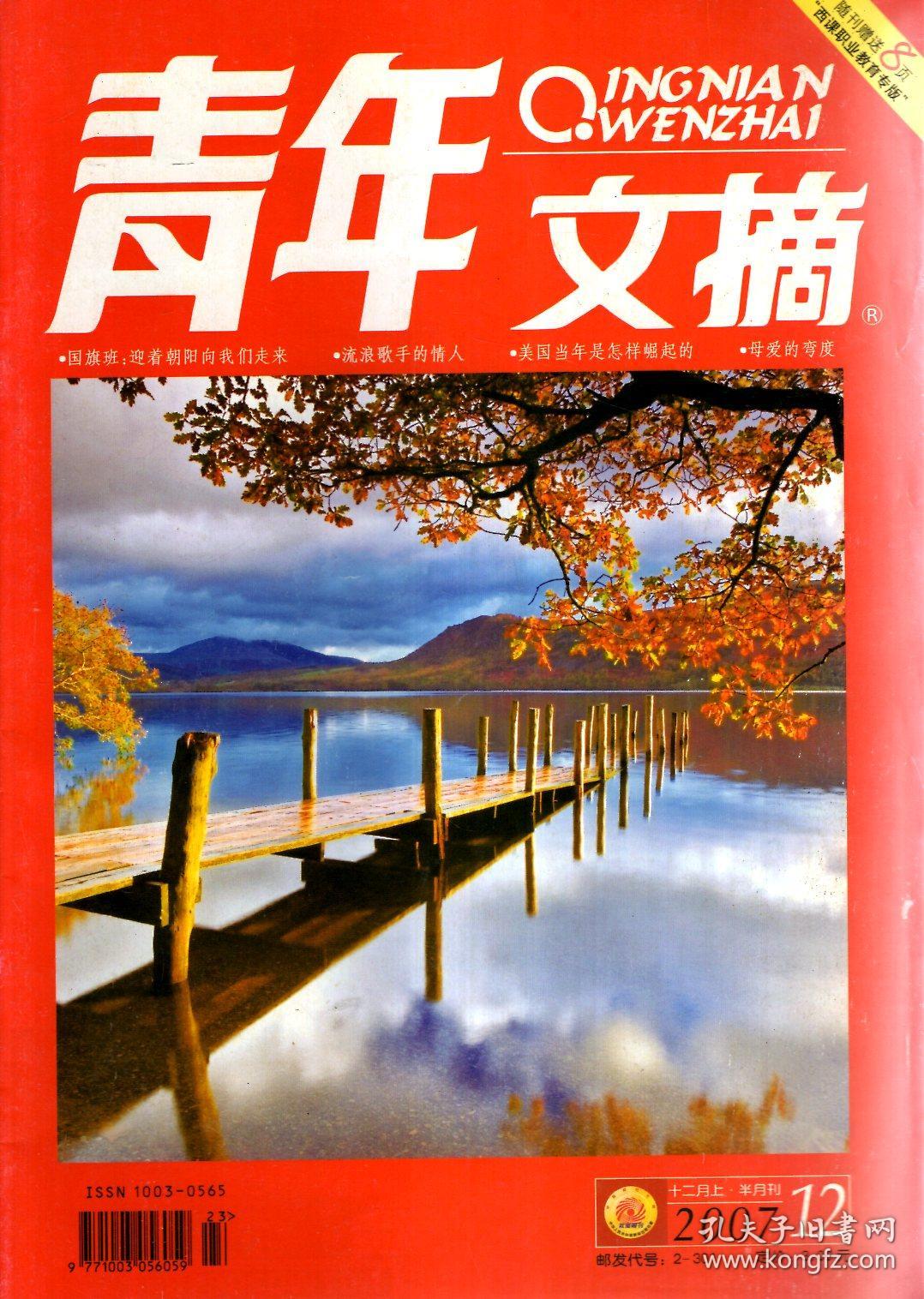 青年文摘2007年第11,12期.总第395,397期.2册合售