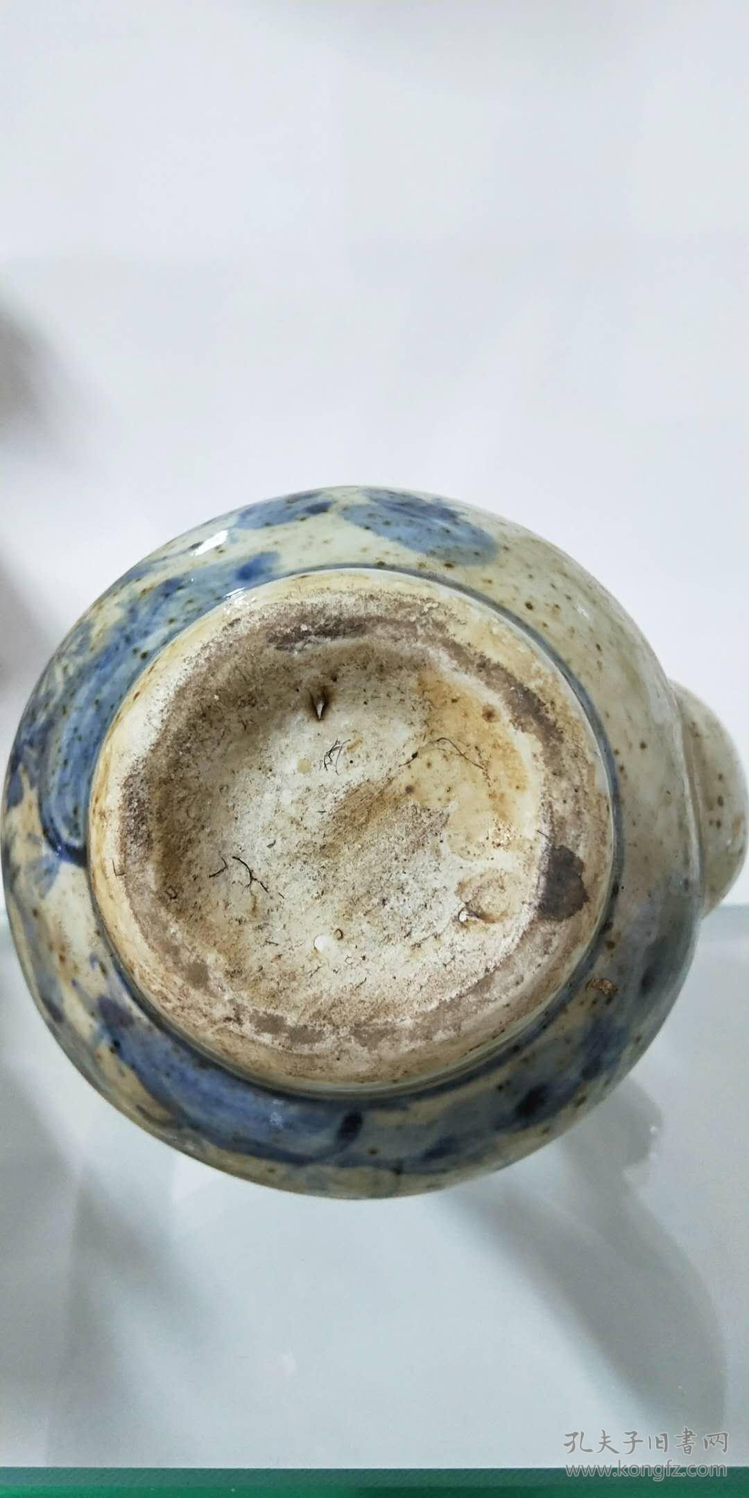 景德镇瓷,元青花鸡头壶,古董古玩,仿古瓷器收藏,全手工摆件.3-1区