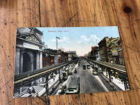 2774:1921年实寄到上海的《BOWERY ,NEW YORK 》风景明信片