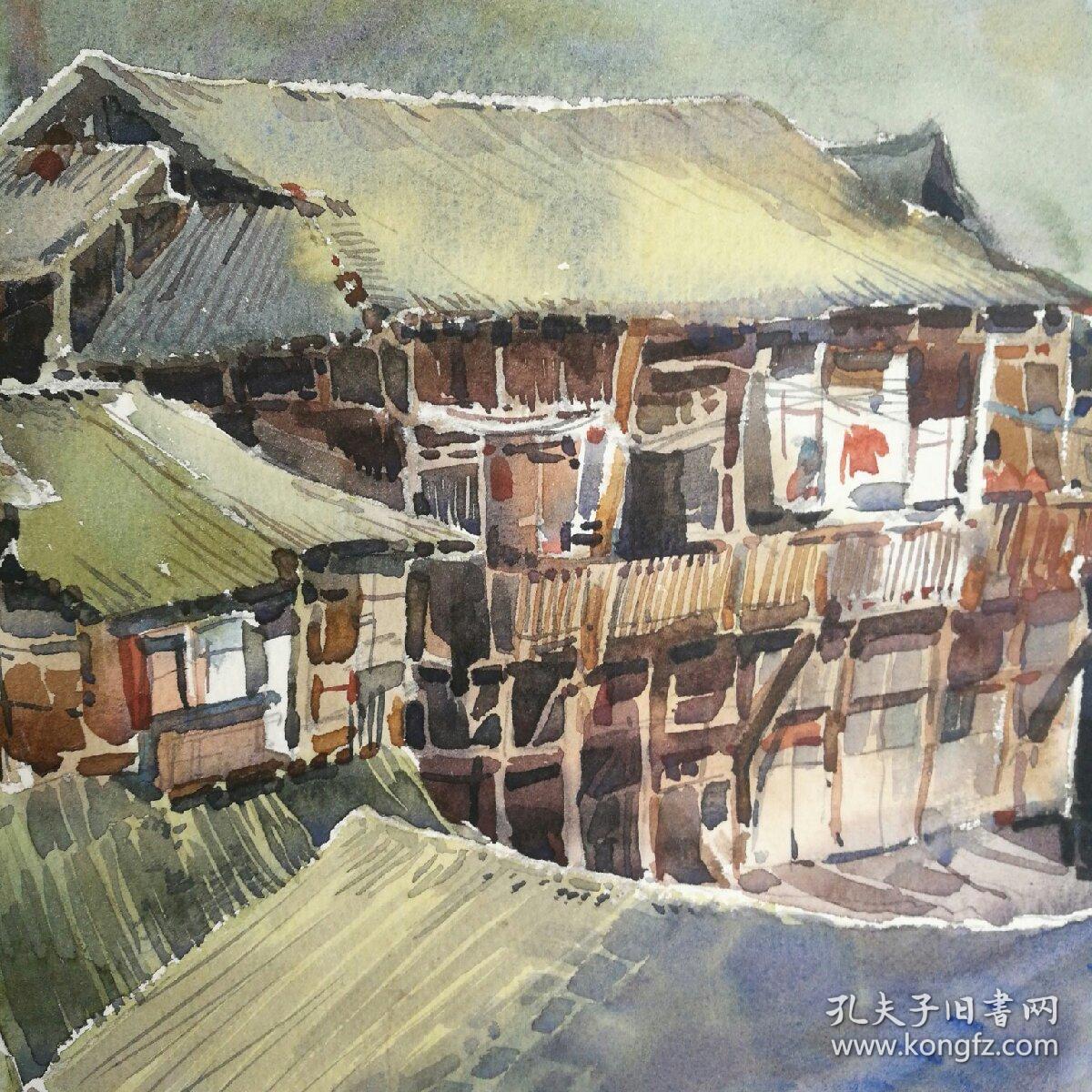 (湖北美术学院水彩画研究生在读,潜力股青年画家 水彩画《老房子