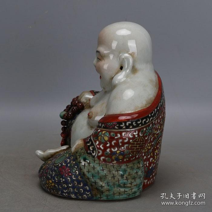 曾龙升粉彩罗汉弥勒佛像12