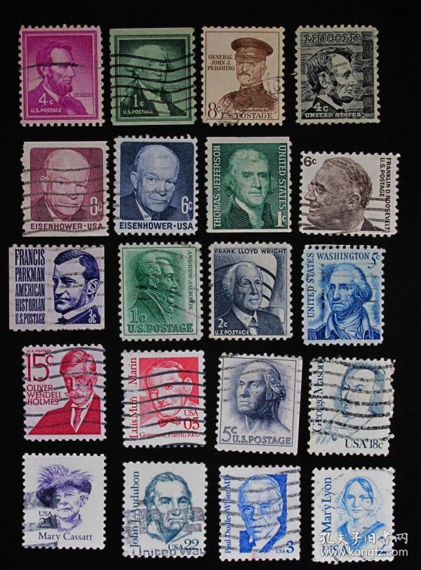 美国邮票------人物(信销票)