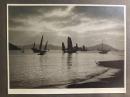 民国时期香港沙龙摄影大尺幅照片一张1940或1950年代渔船