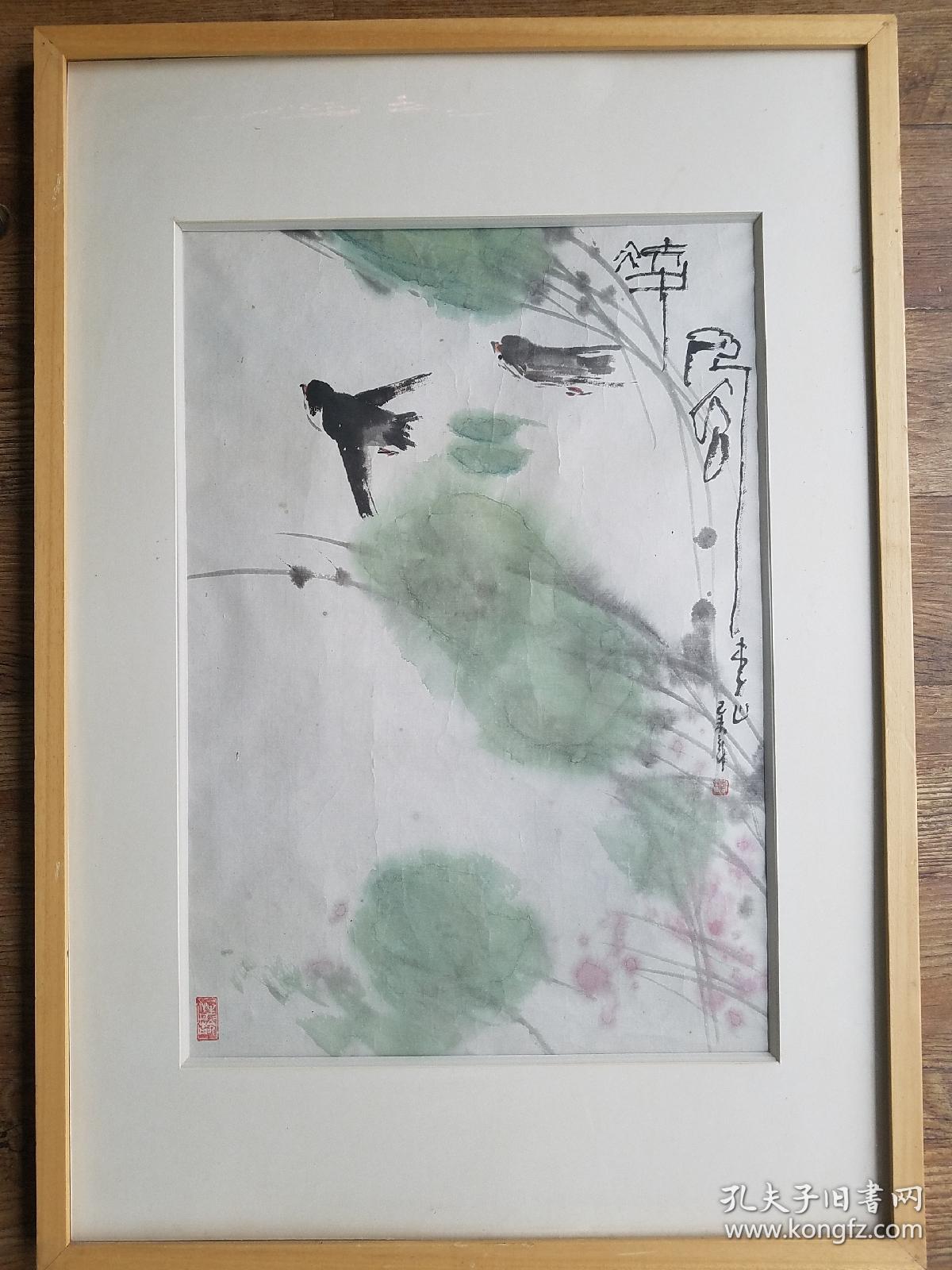 山东著名画家 李山 先生 国画花鸟 尺寸68×45厘米 保真