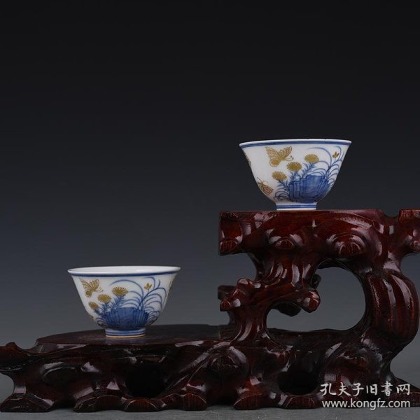 明成化青花描金三秋杯