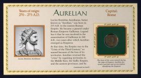 一封信一枚钱一段历史之6——3世纪罗马皇帝奥勒良青铜钱币纪念币封，相当于EF级别（永久保真）