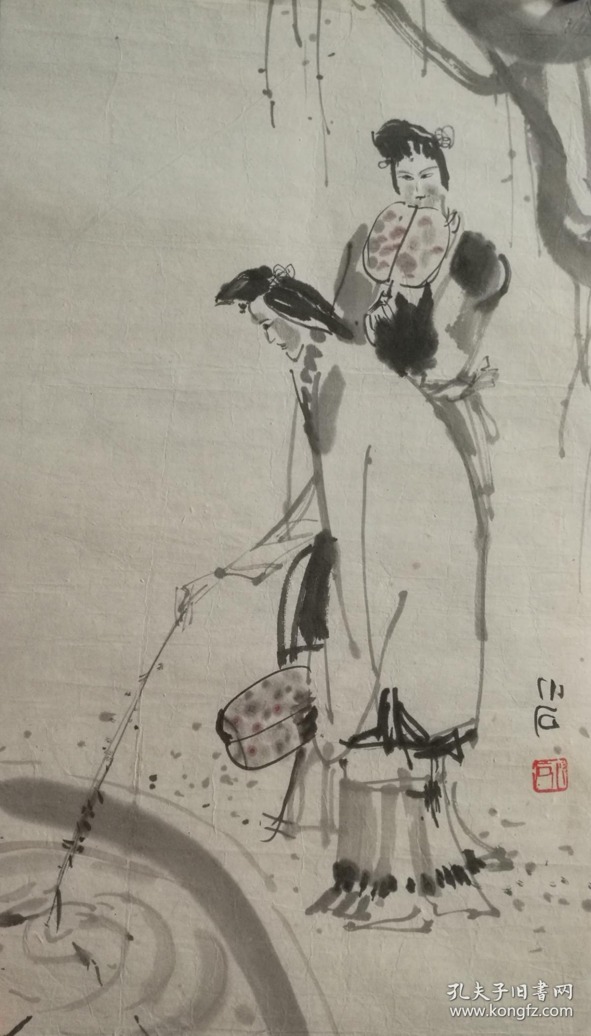 傅小石人物画