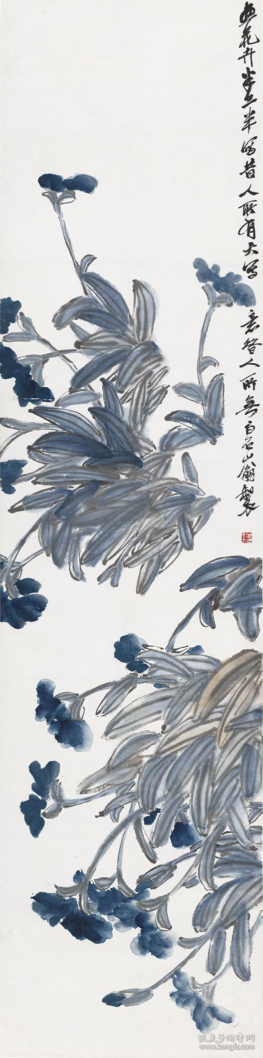 齐白石复制品兰图