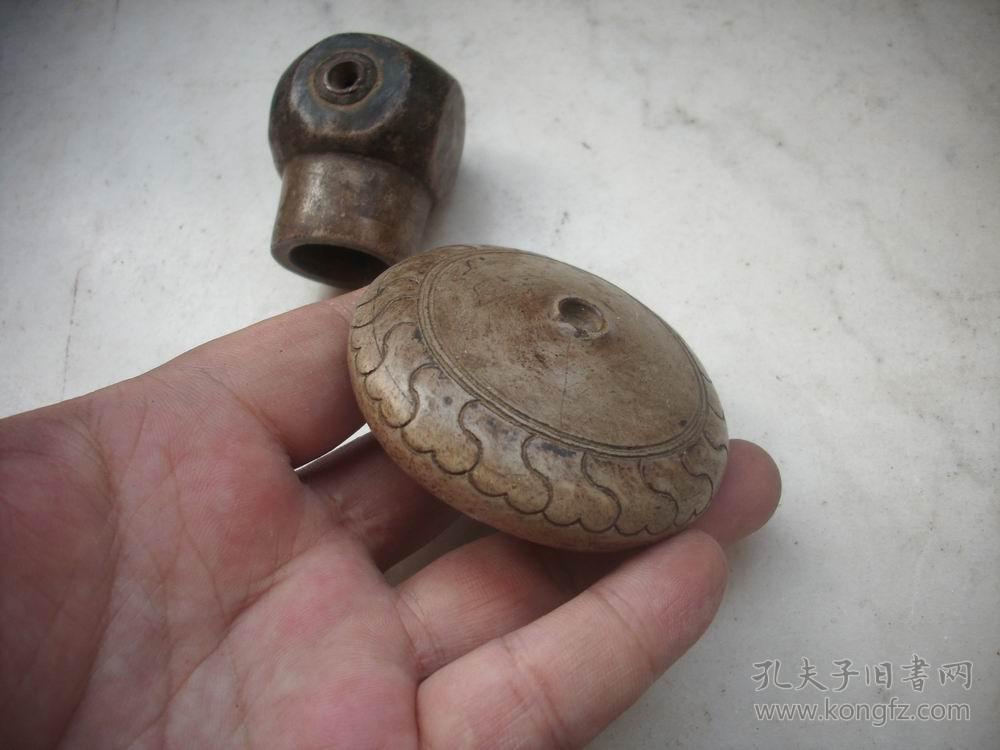 清代大烟枪头【2个一套】!建阳【邹福祥】款!