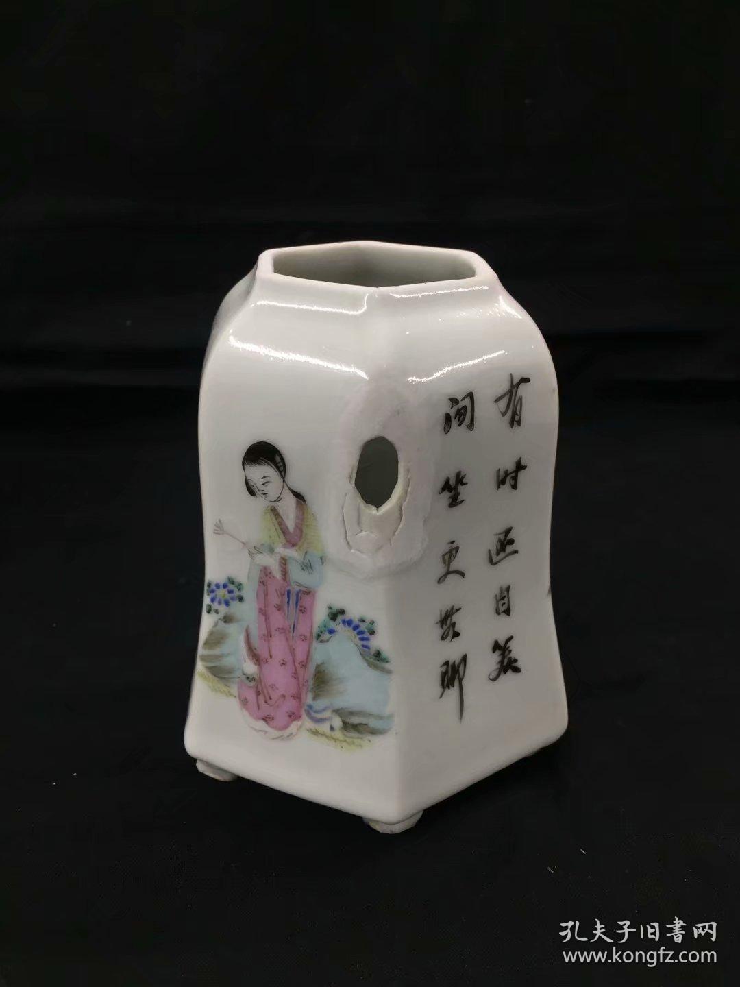 物华君倍珍:民国名家【陈华珍】粉彩仕女残