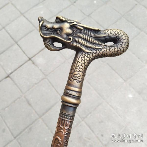 纯铜龙头拐杖直径85公分