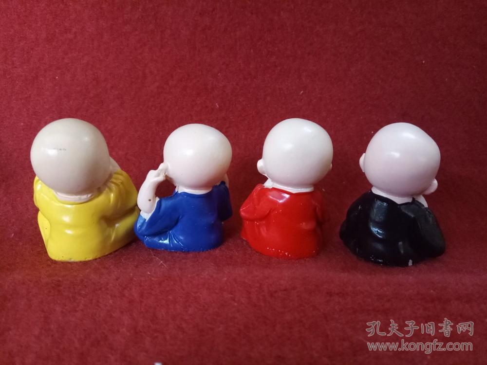 怀旧收藏可爱小和尚摆件非礼勿听非礼勿视非礼勿念非礼勿言