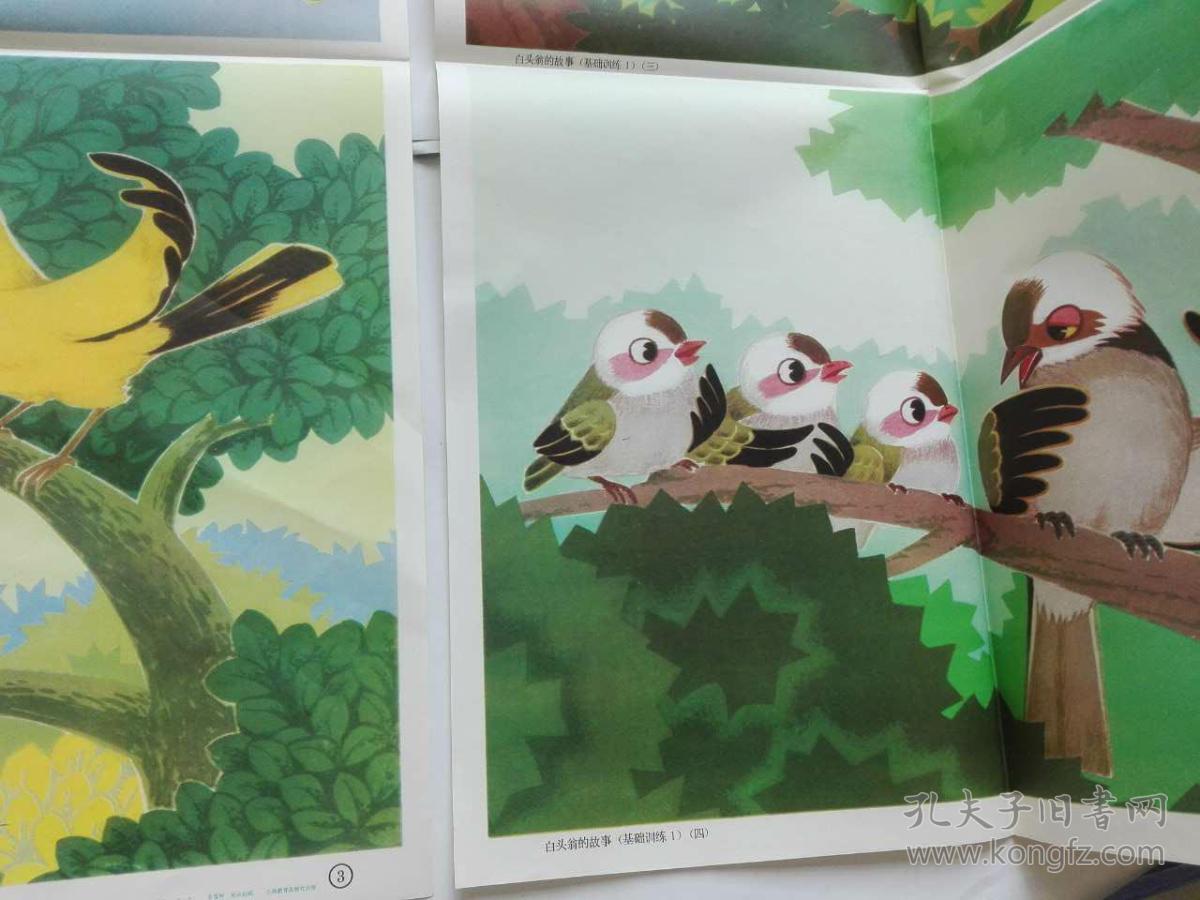 小学 语文教学挂图 --白头翁的故事【一.二.三.四】