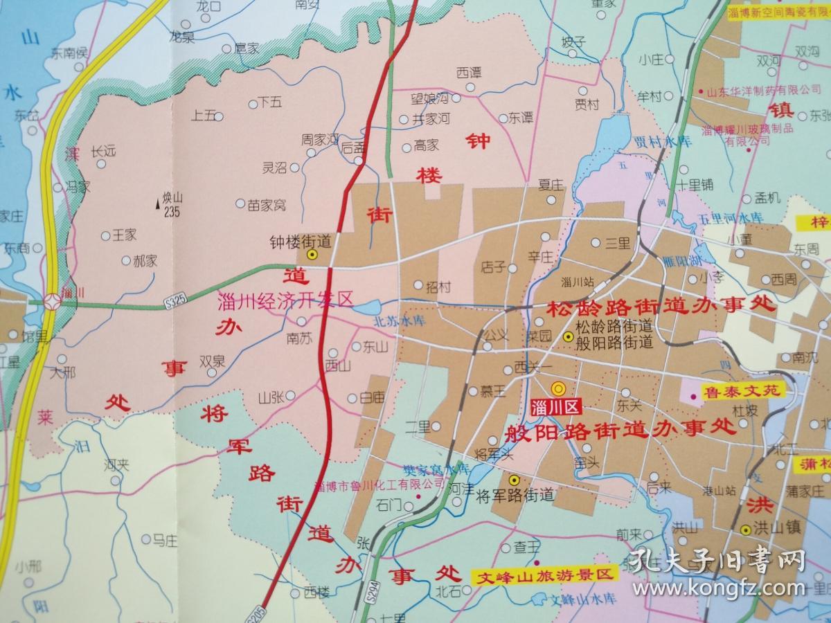 淄川区各镇地图图片