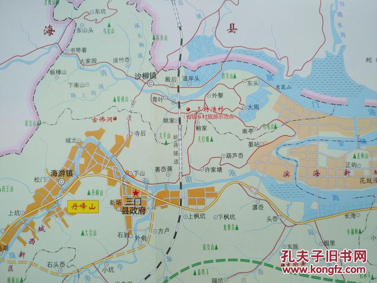 三门县旅游图 三门县地图 三门地图 台州地图 台州三门地图