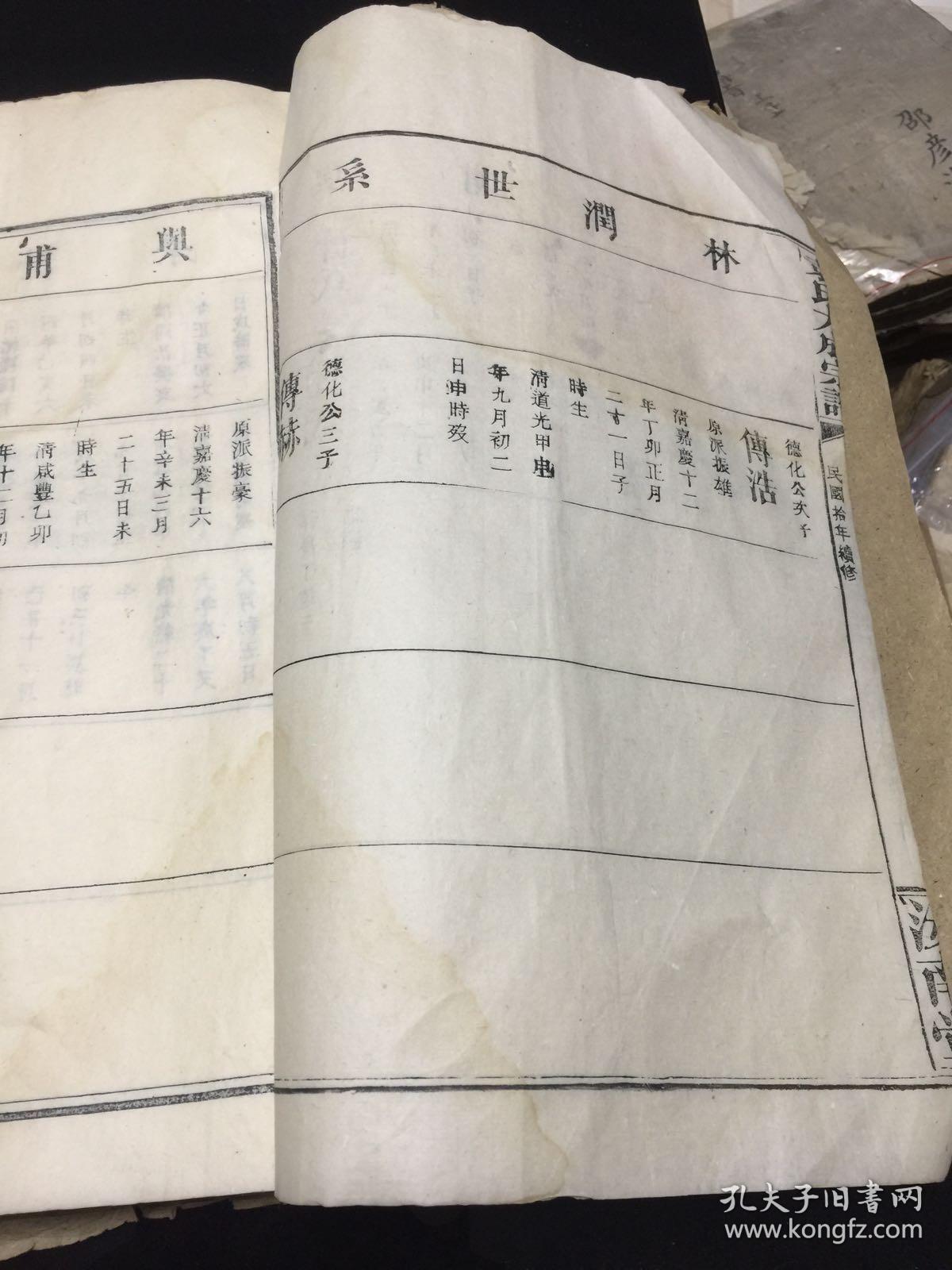 江西宜春乡土文献:民国十年续修 汝南堂 袁氏大成宗谱 存卷七超大开本