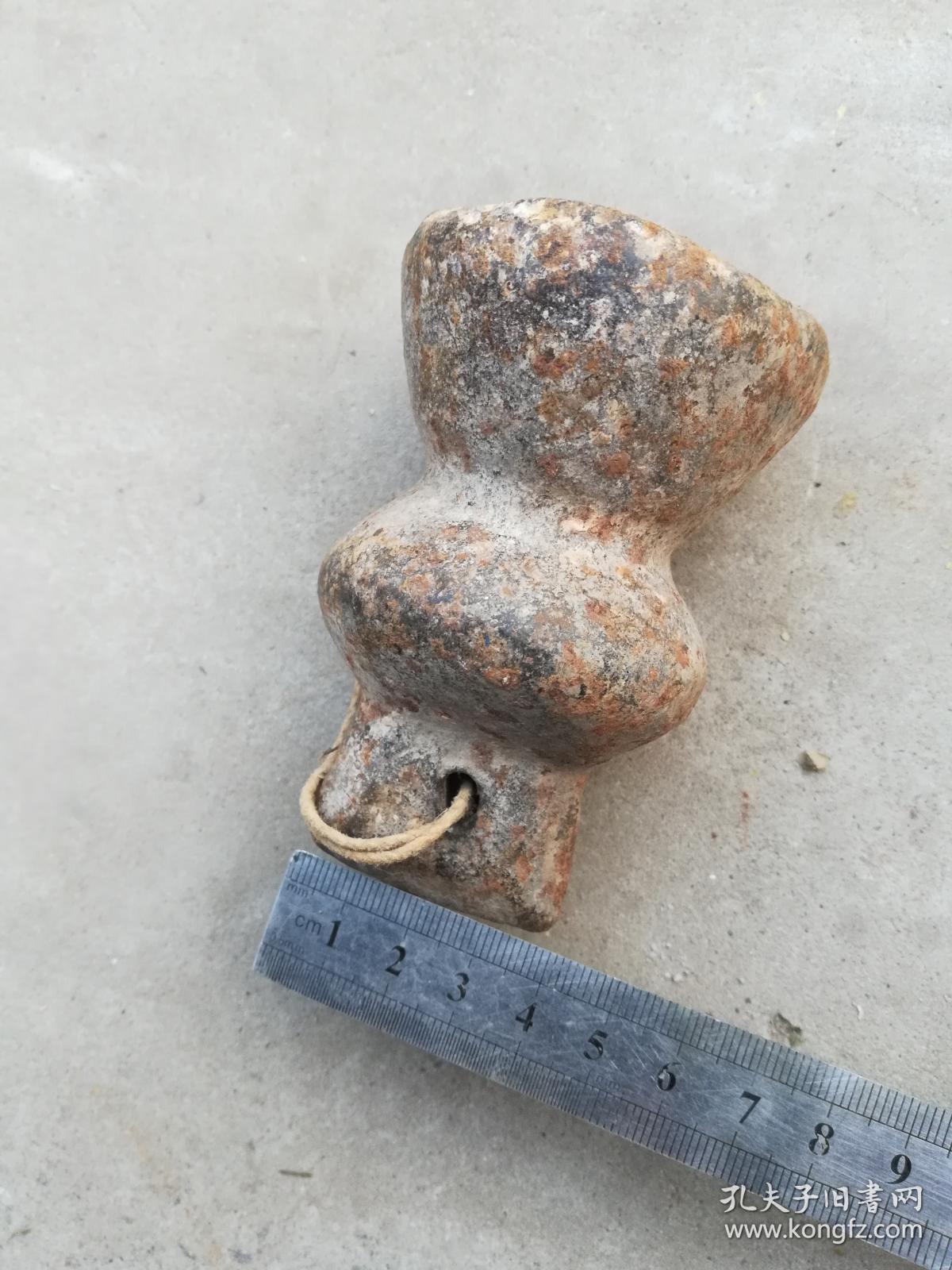 度量衡类;秤砣铁质铁权葫芦形9厘米*6厘米