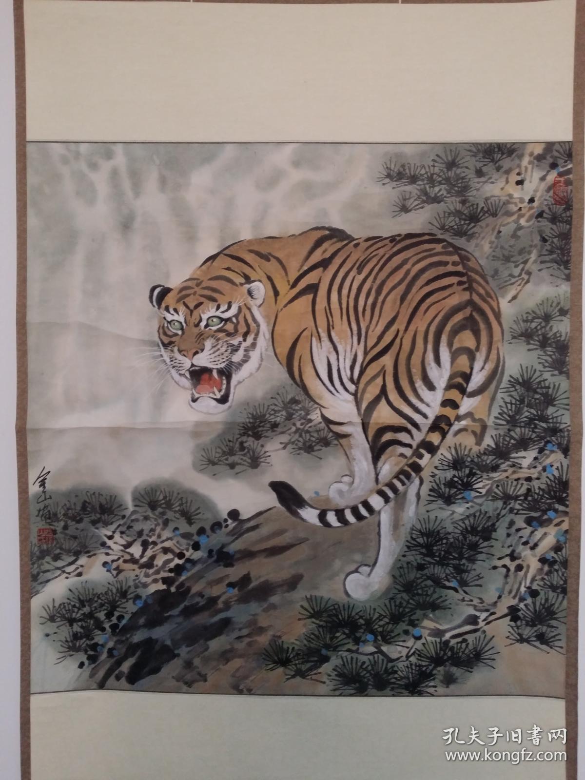 画家胡金山——上山虎_老虎_孔夫子旧书网