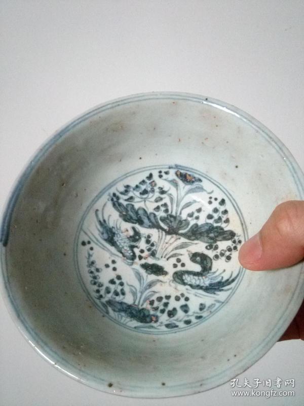 元青花鸳鸯纹碗