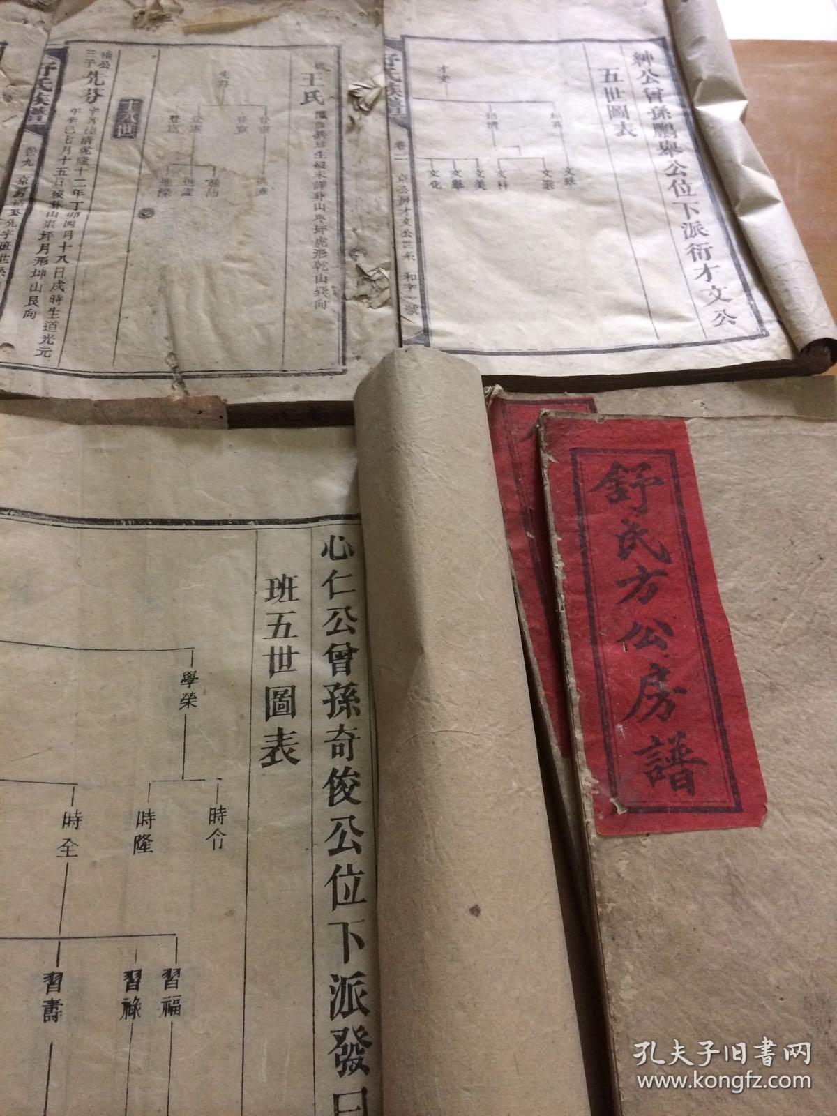 少数民族姓氏舒氏族谱含谱头开本较大