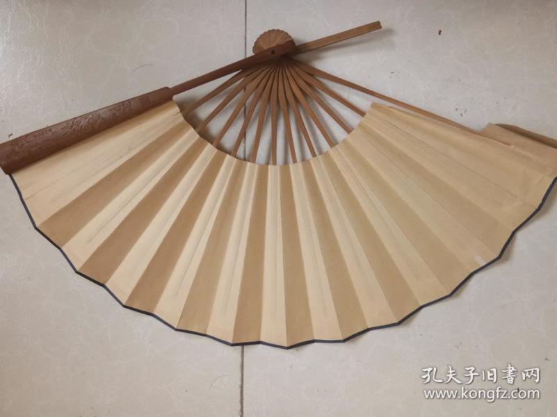 约八九十年代 空白破扇子一把 见图 尺寸50x19