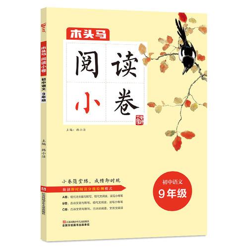 初中语文分级阅读测评卷九年级A版 木头马阅读小卷独创即时阅读分