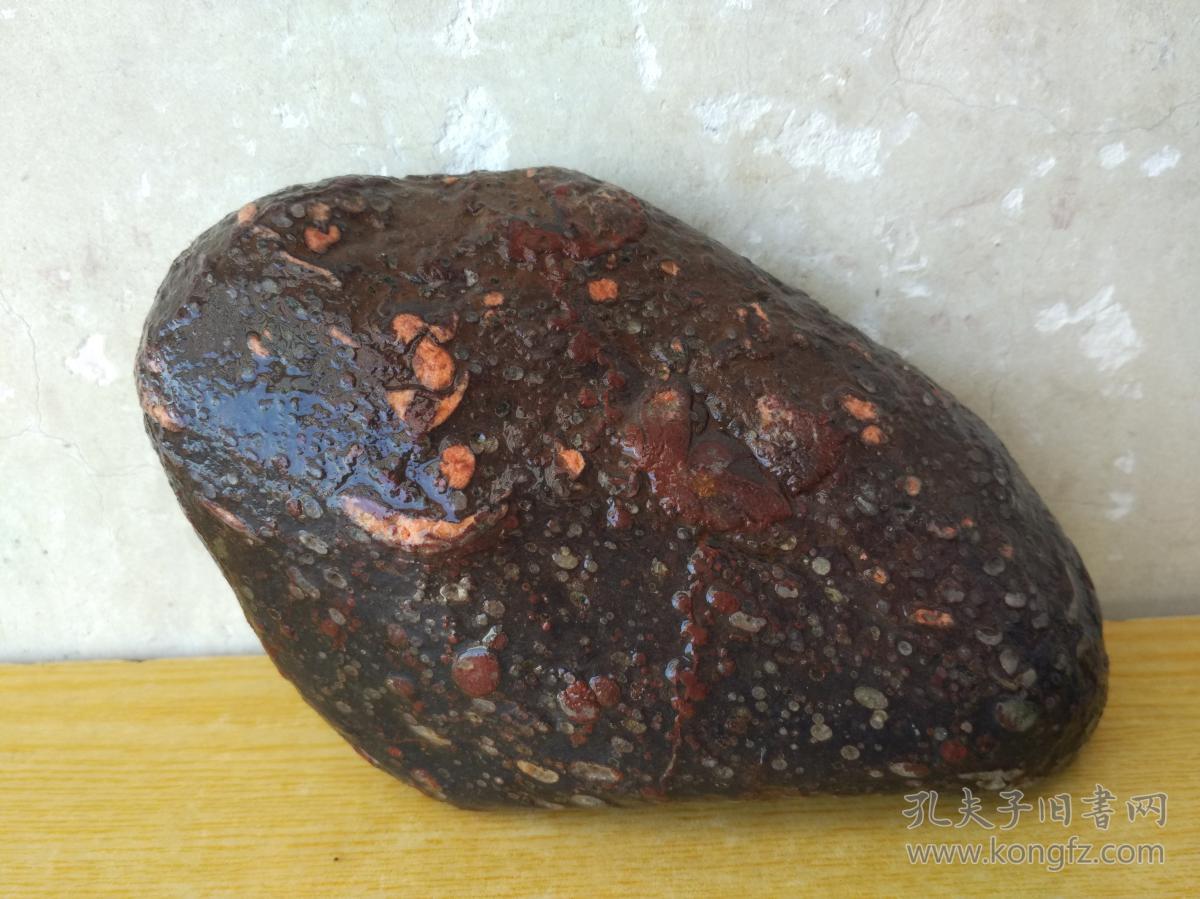 洛阳梅花石原石176雪中红梅石型完整色彩分明荷花石原石177舞者一枝