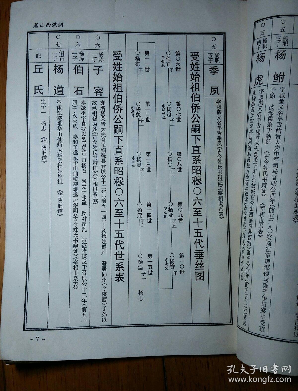 杨氏始祖伯乔公录记册