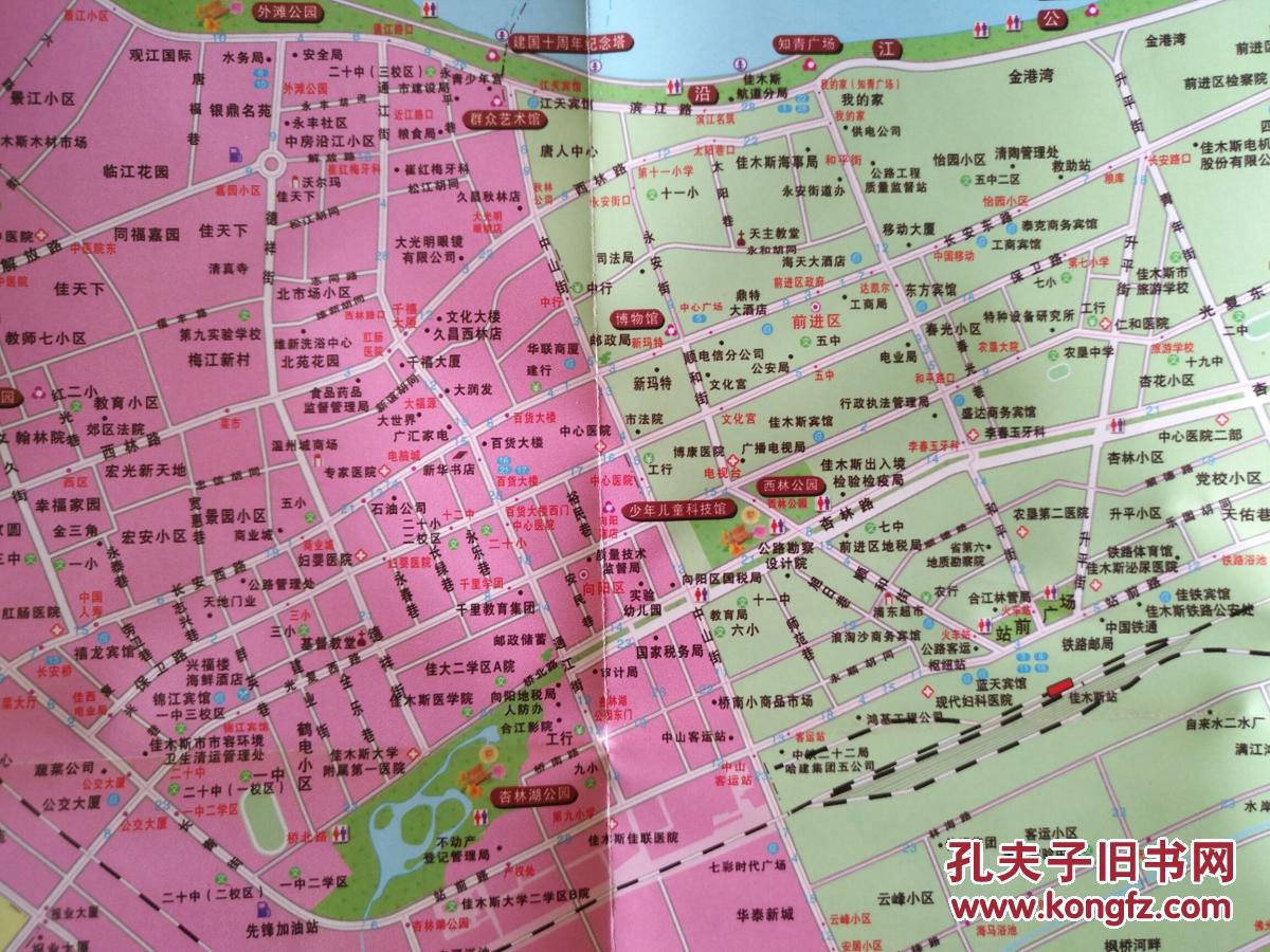佳木斯市实景地图图片