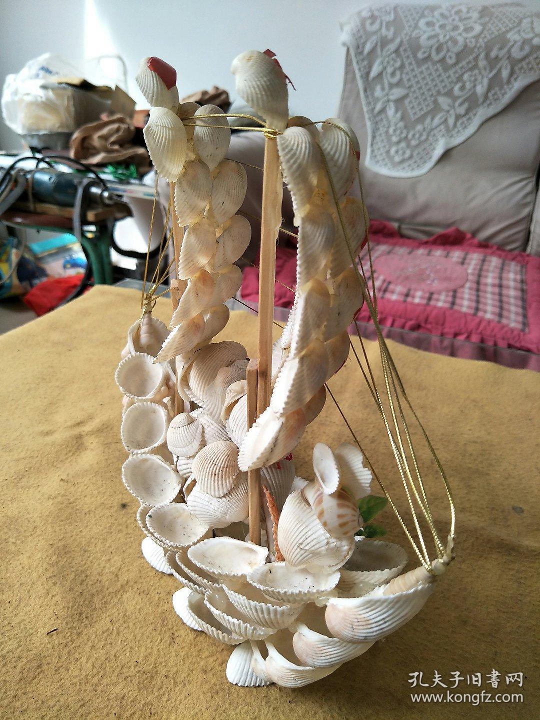 花蛤壳做帆船图片