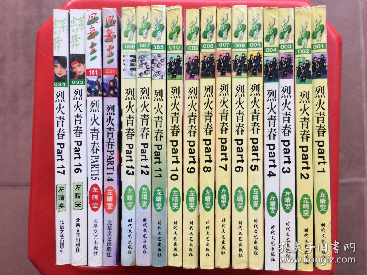 烈火青春 part 1-17(烈火青春全集),左晴雯经典小言情小说全17册,旧书