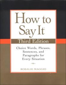 如何表达第三版 英文原版How To Say It 英语书信写作 修辞 书面英语 参考书 图书