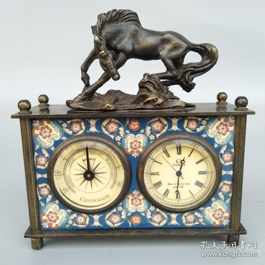 欧美风情 纯铜双盘机械马表尺寸重量如图