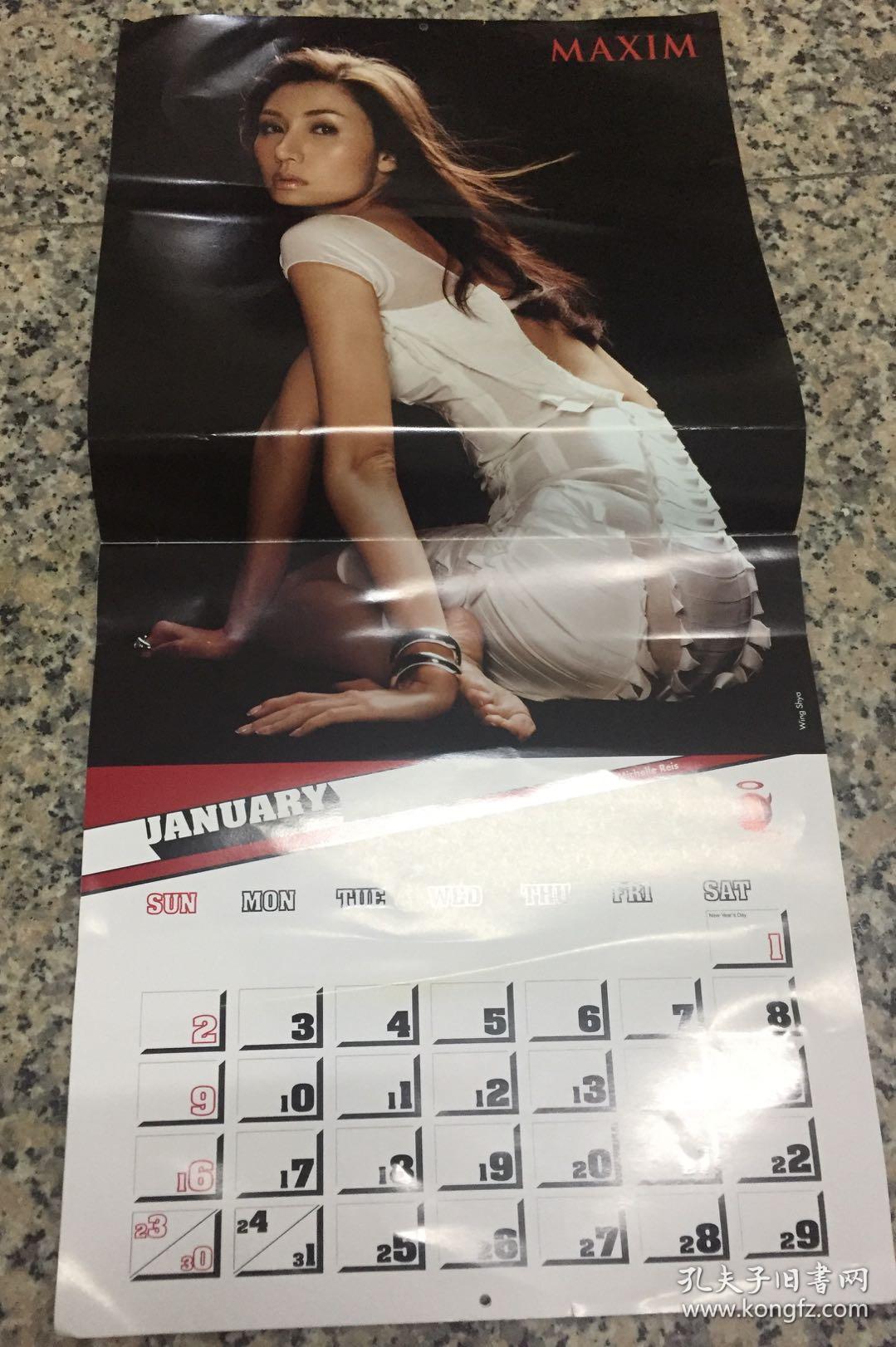 2005年港台女明星挂历(尺寸30*30,12位)