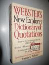 Webster's New Explorer Dictionary of Quotations 英文版精装