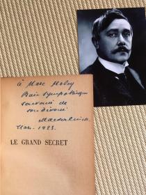 【作者签名版】比利时 作家 莫里斯.梅特林克 Maurice Maeterlinck 1911年诺贝尔文学奖 签名本