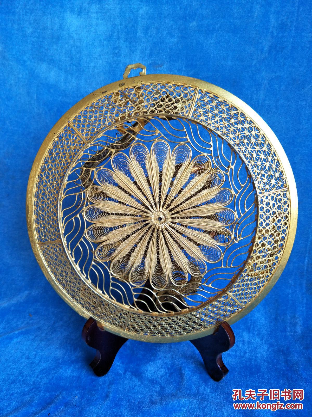 创汇时期鎏金铜烧蓝摆件