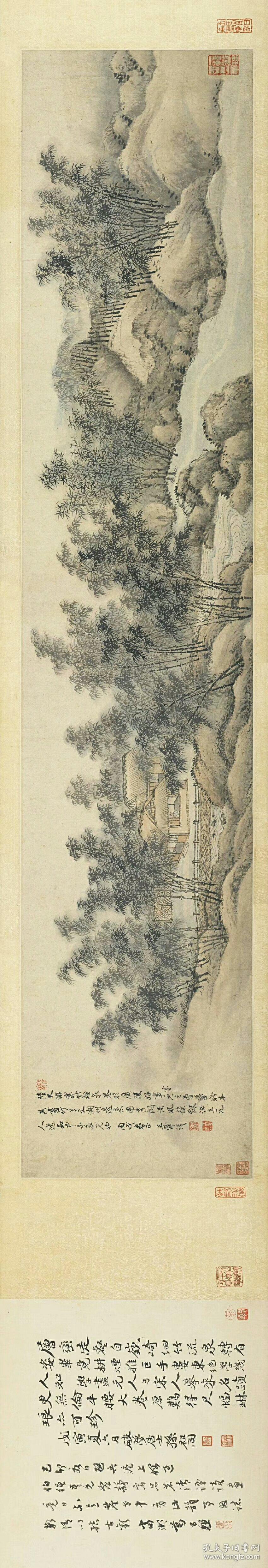 王翚-山水手卷2.尺寸30*175.12厘米.宣纸水墨原色微喷印制