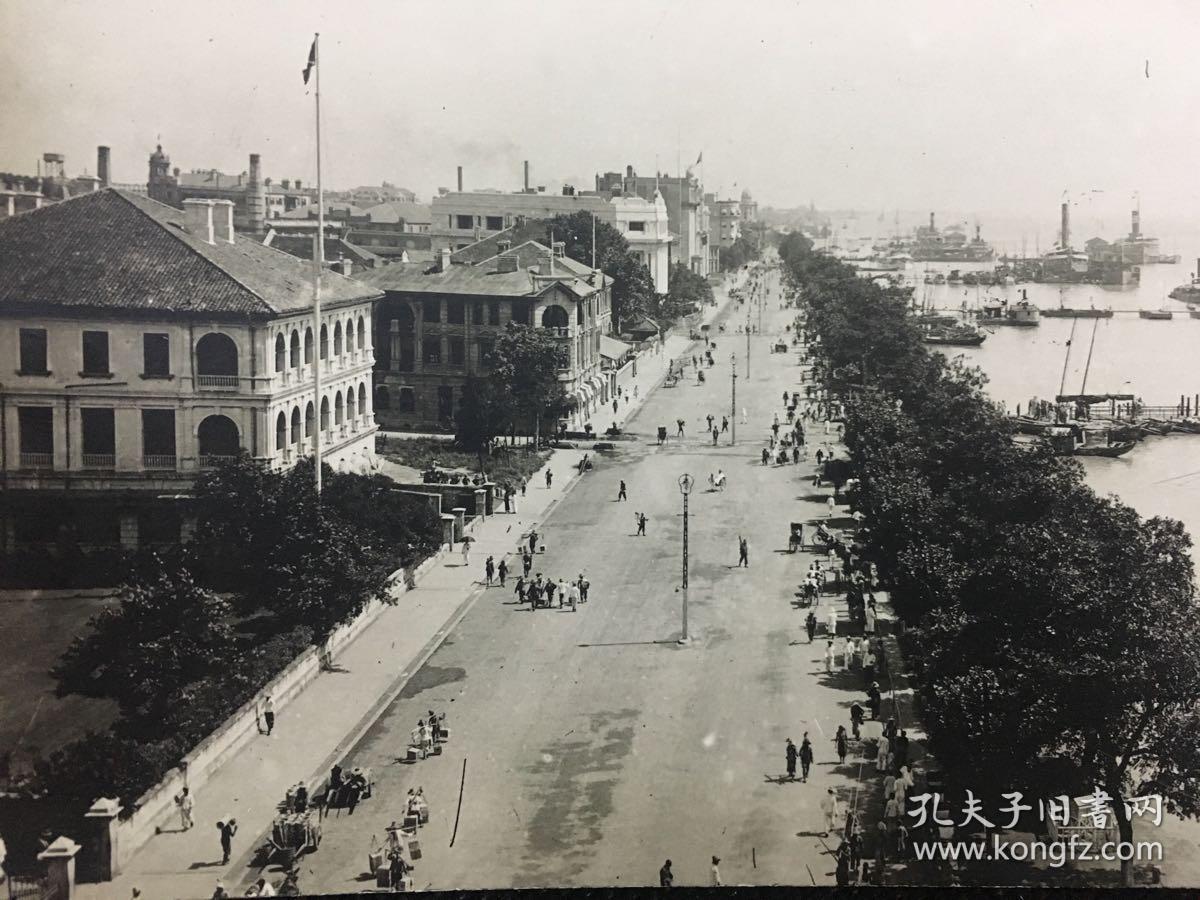 照片珍藏民国早期武汉风光建筑照片汉口江滩沿江大道周边景象英租界等