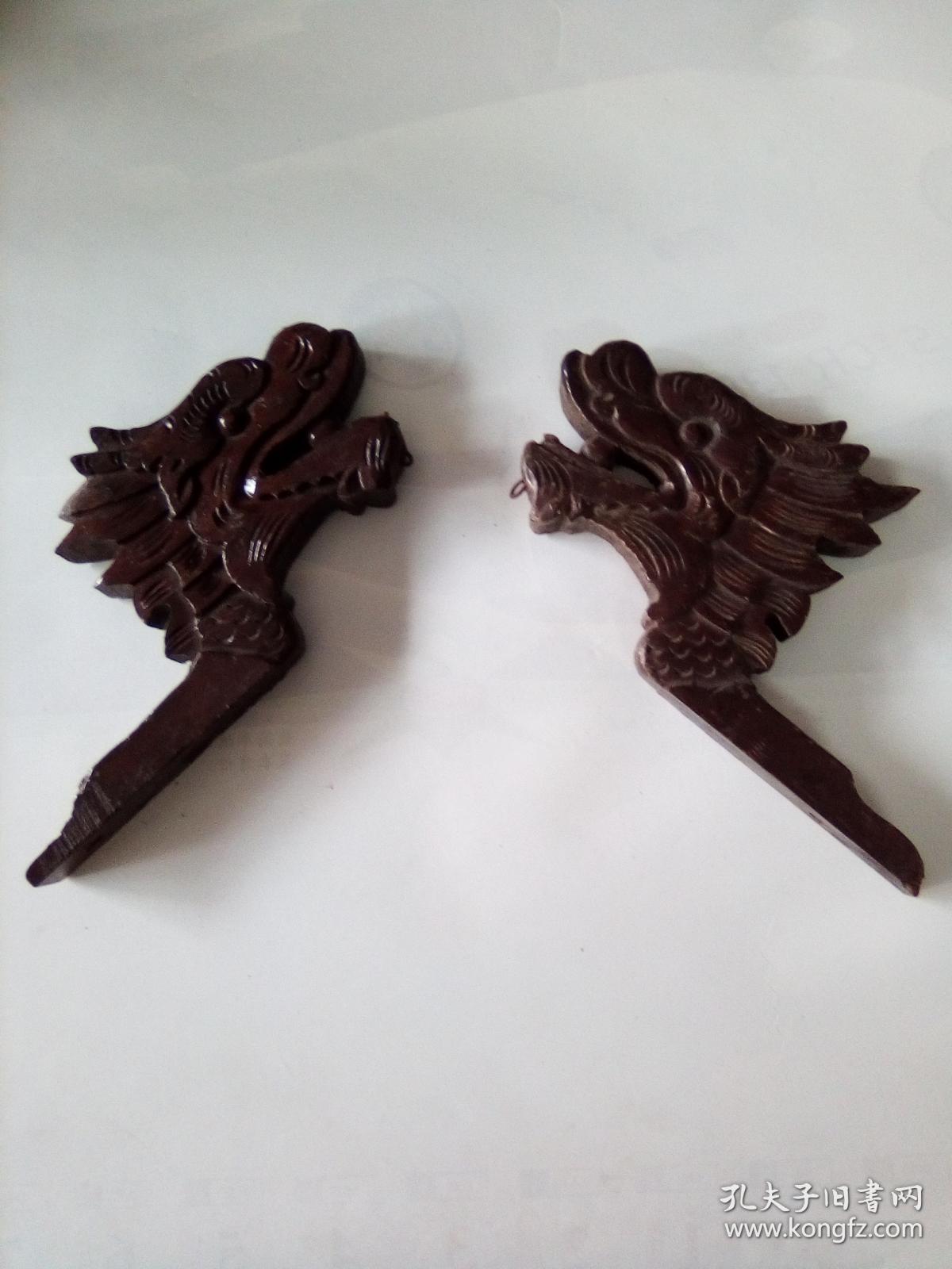 龙头木雕(一对)