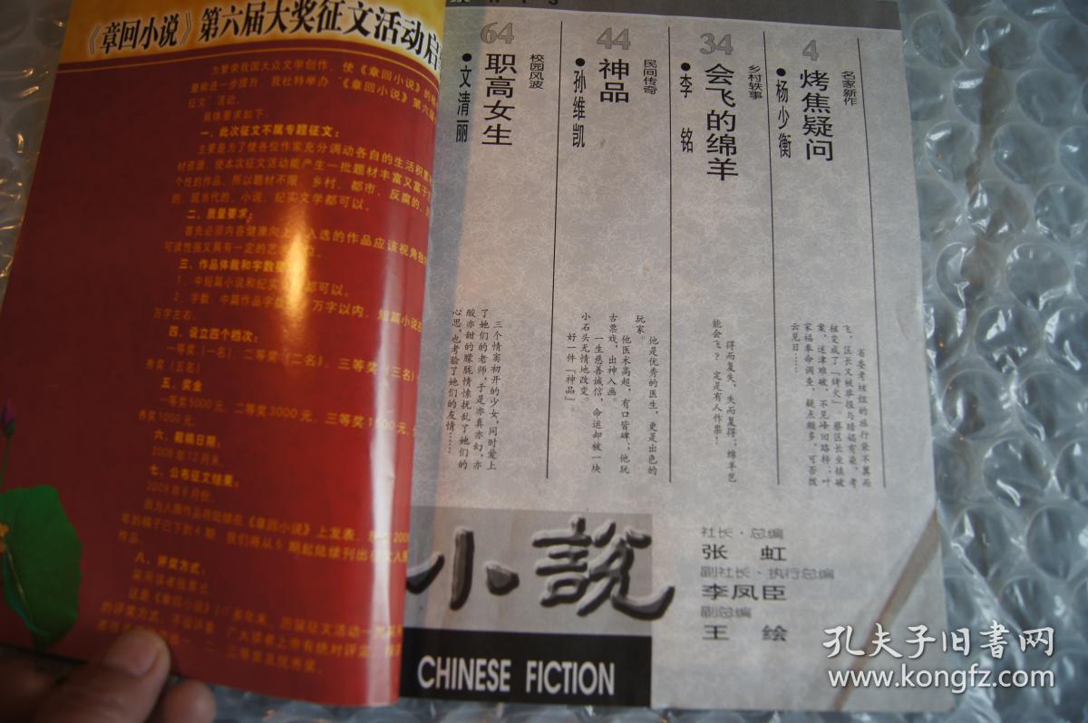 章回小说 2008,4 上半月