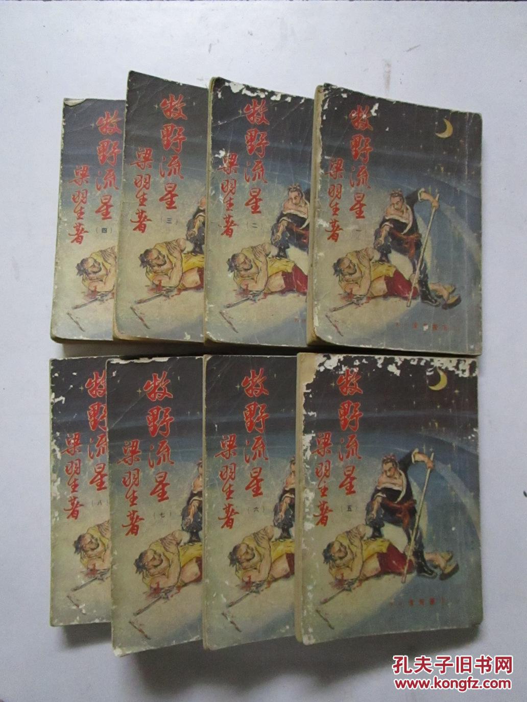 伟青书店老版武侠小说牧野流星18全八册