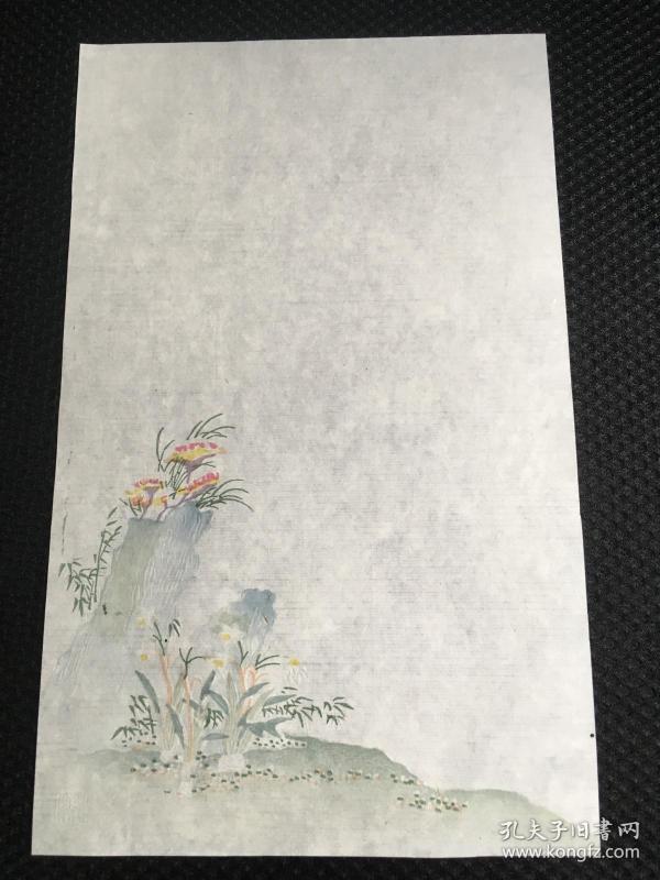 民国荣宝斋 仿乾隆怡亲王府角花笺之3 饾版拱花技术 纹路凹凸于纸面