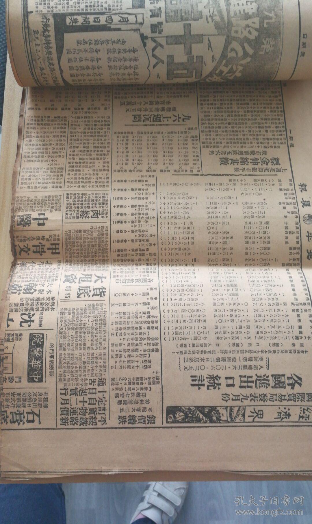 民国报纸 北平晨报 经济界 民国二十四年十二月剪刊